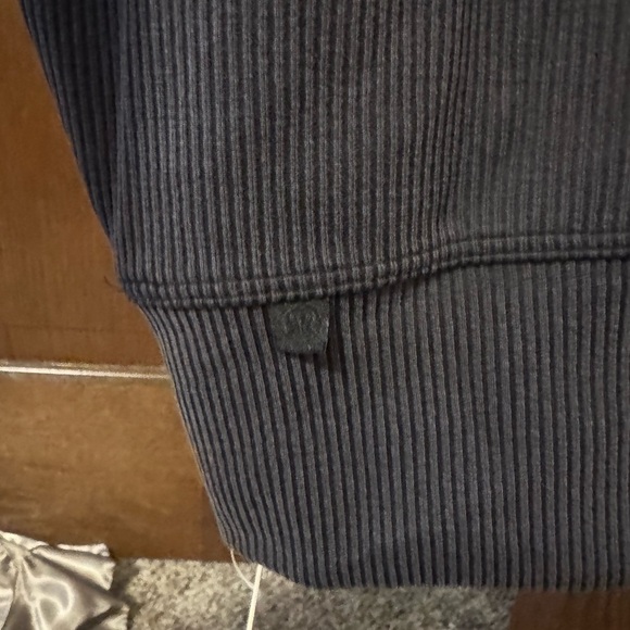 lululemon Women's Perfectly Oversized Ribbed Crop Crew Sweatshirt -Charcoal Gray - Picture 5 of 5